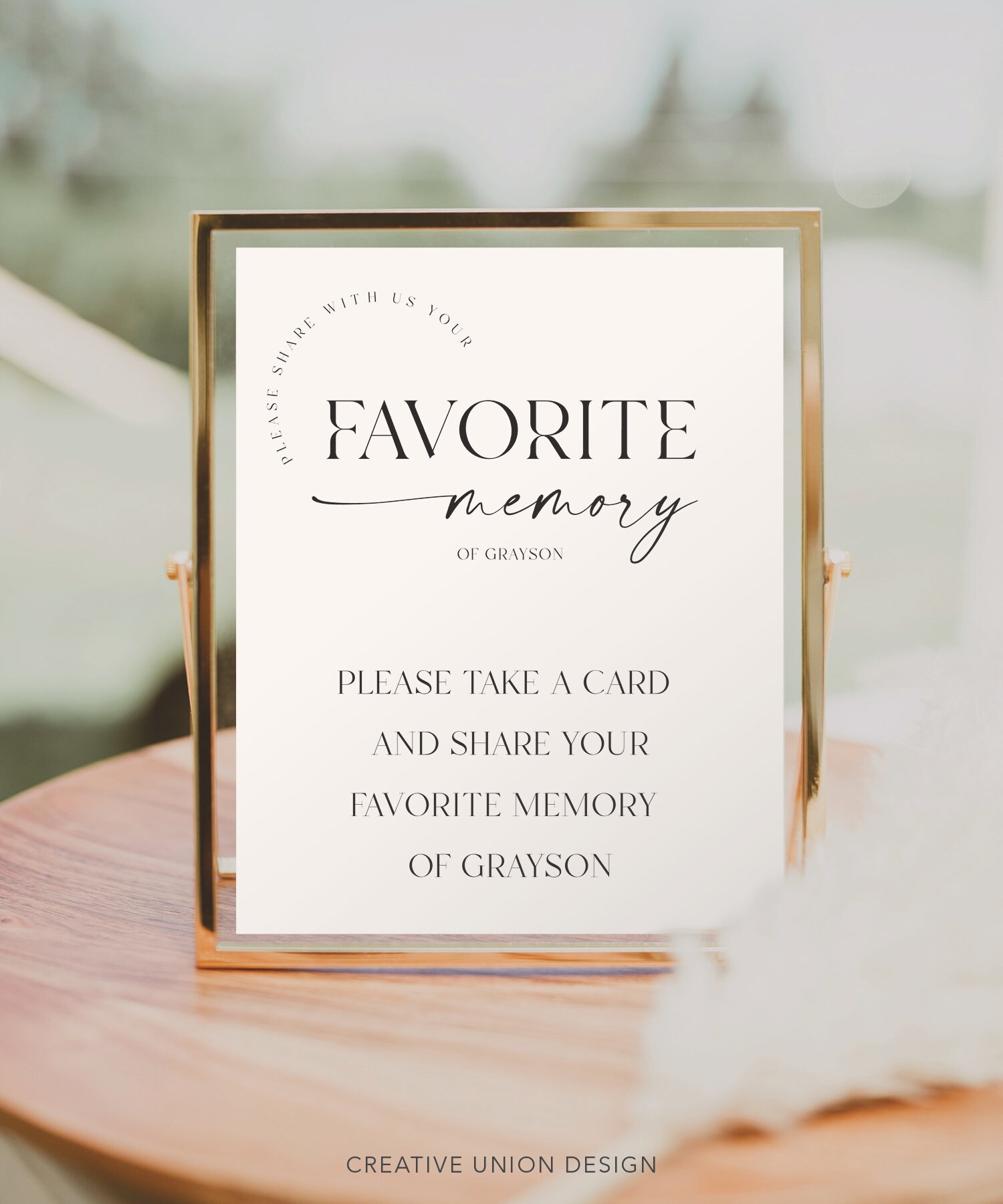 Share a Memory Card Template, Personalized Favorite Memory, Memorial ...