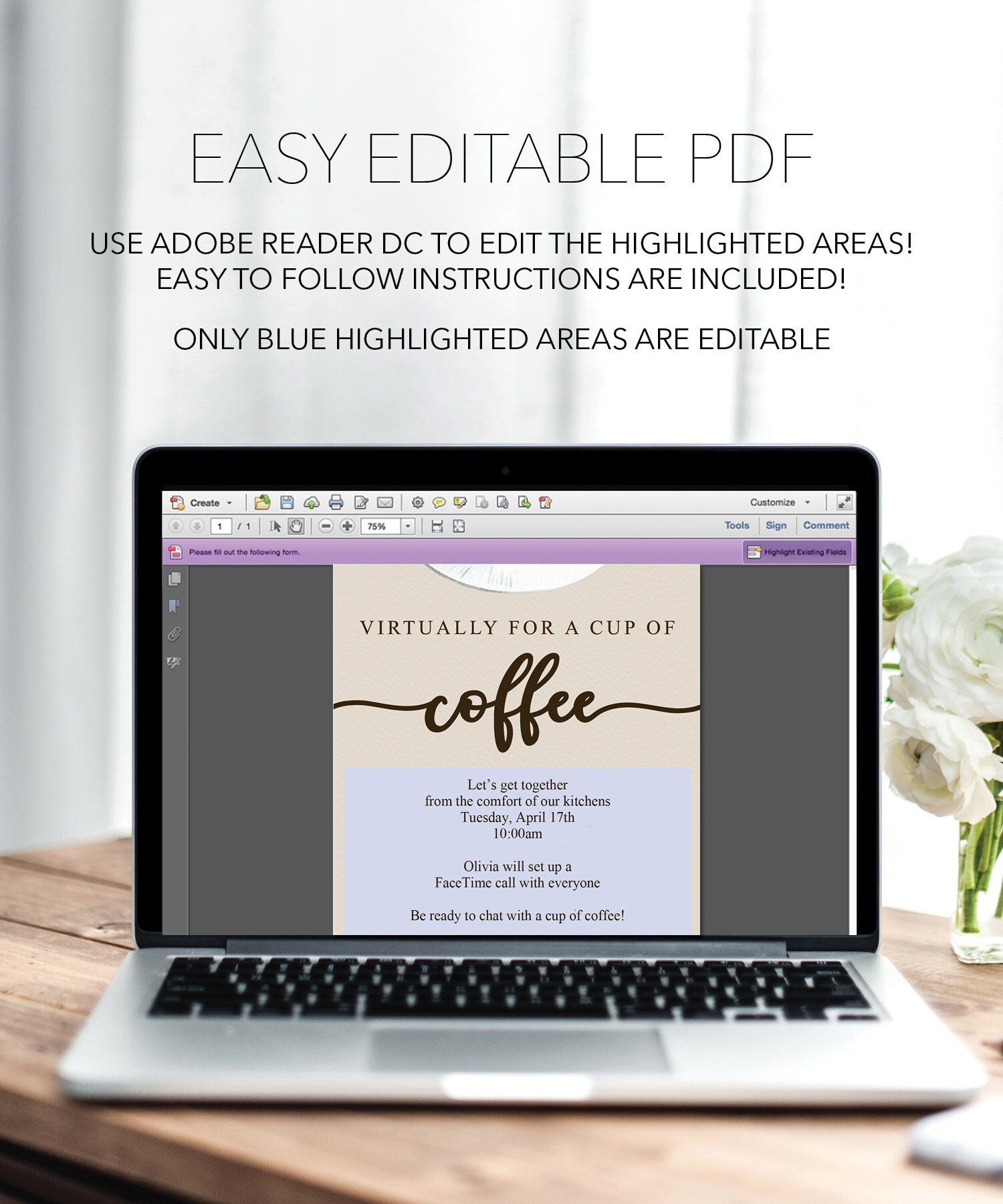 Virtual Coffee Invitation Coffee Get Together Invite Etsy Canada
