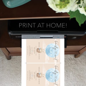 Boho Bearly Wait Baby Shower Invitation Set Template Printable Editable Thank You Card Diaper Raffle Books For Baby Bear Balloons Boy Baby image 9