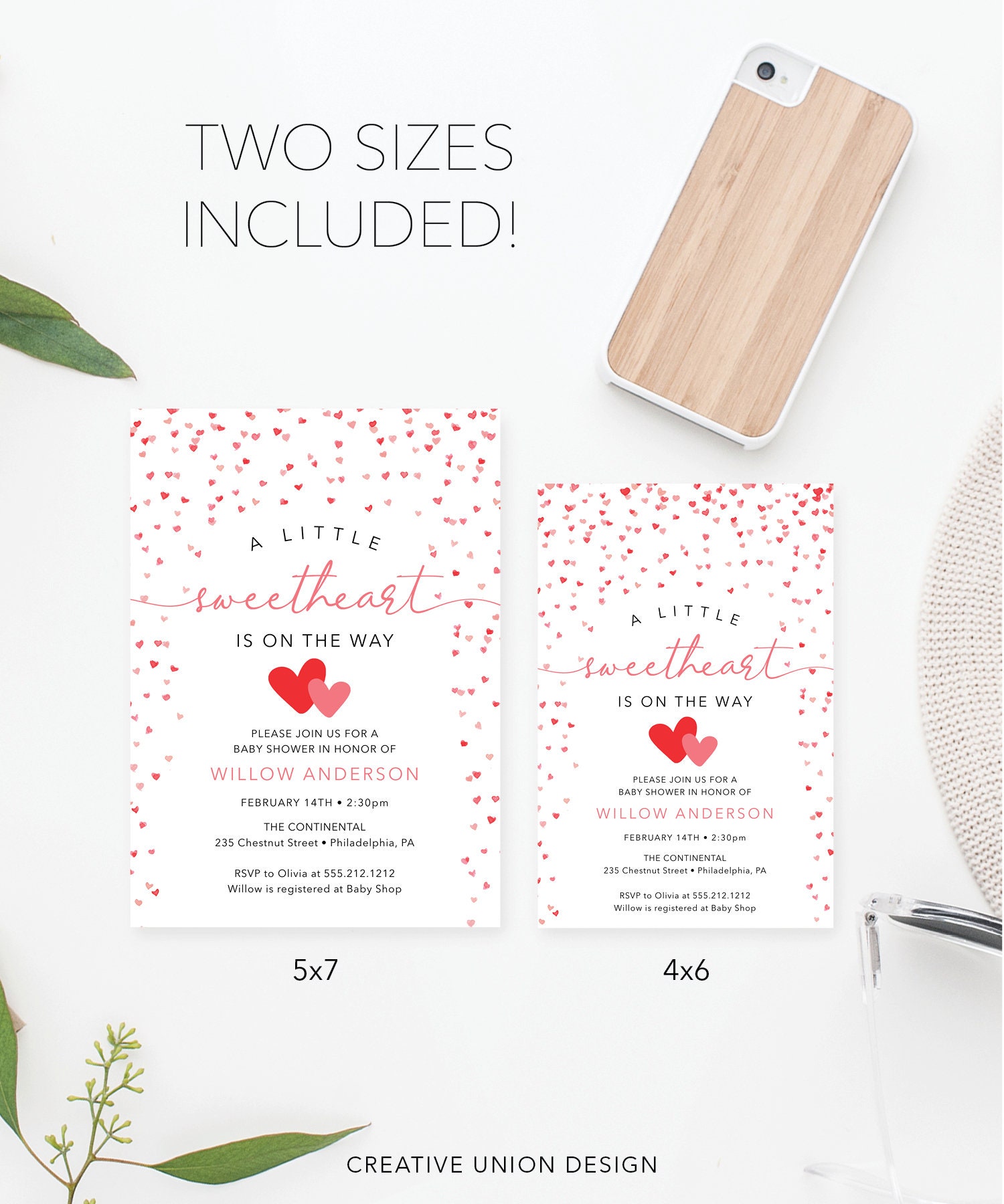 February Invite Valentine Baby Shower Invitation Template, Gender Reveal, February Baby ...