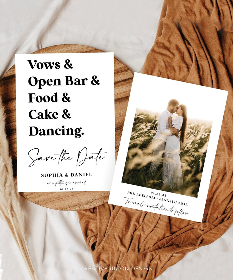 Ampersand List Save the Date Template Save the Date List With Etsy