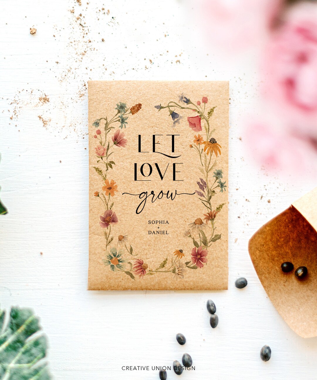 Printable Seed Pack Favors, Wedding Favors, Bridal Shower Favors ...