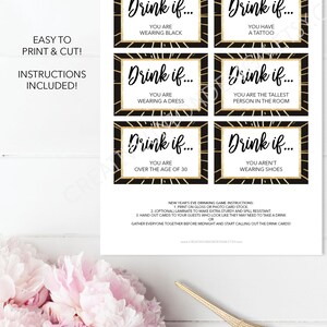 New Years Eve Party Game - Drink If Game - Printable New Year's Eve ...