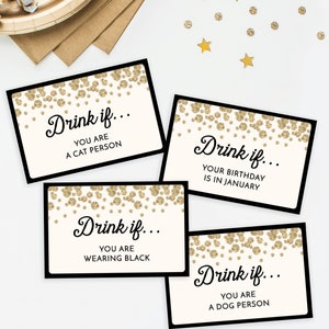 New Years Eve Game, Drink If Game, Printable New Year's Eve Game, New Years Eve Games , New Year's Eve Party Ideas, Adult Drinking Game, DIY image 5