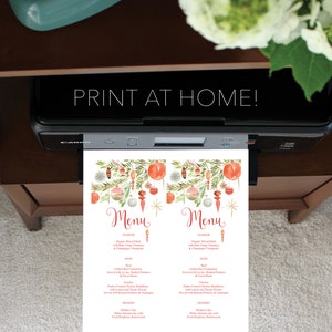 Christmas Menu Holiday Menu Printable Menu Rustic Christmas Table Decor Winter Wedding Menus Instant Download Jingle Mingle image 6