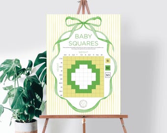 Preppy Baby Shower Betting Squares Sign, Golf, Baby Shower Game, Baby Pool, Guess The Weight, Printable, Boy Baby Shower, Girl Baby Shower