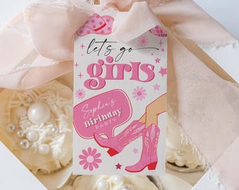 Bachelorette Party Survival Kit Template, Junggesellinnenabschied Geschenkbeutel, Dekorationen, Hangover Kit Tag, Last Rodeo, Nash Bash, Pink Cowgirl