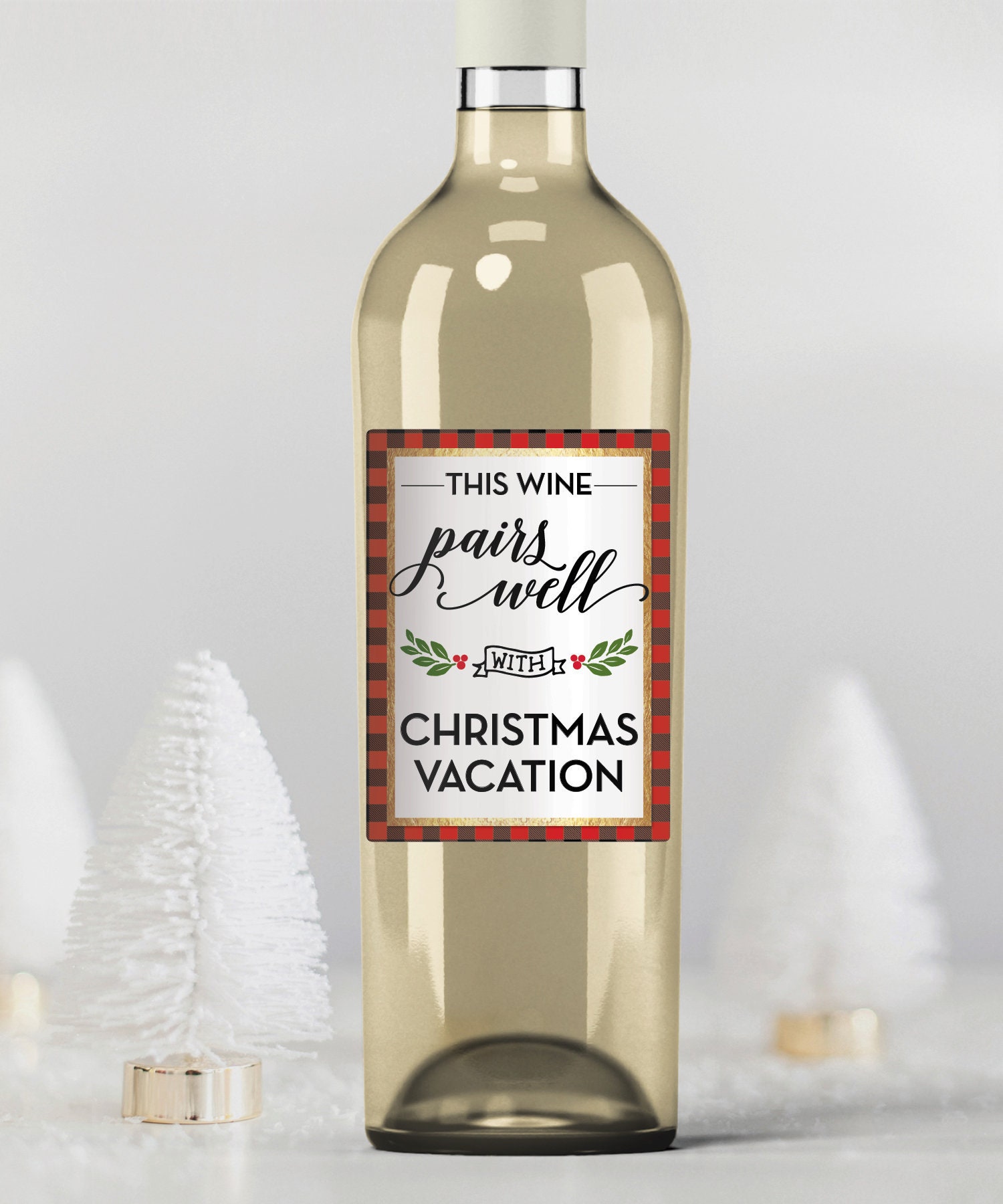 Funny Printable Wine Labels Holiday Christmas Wine Labels | Etsy