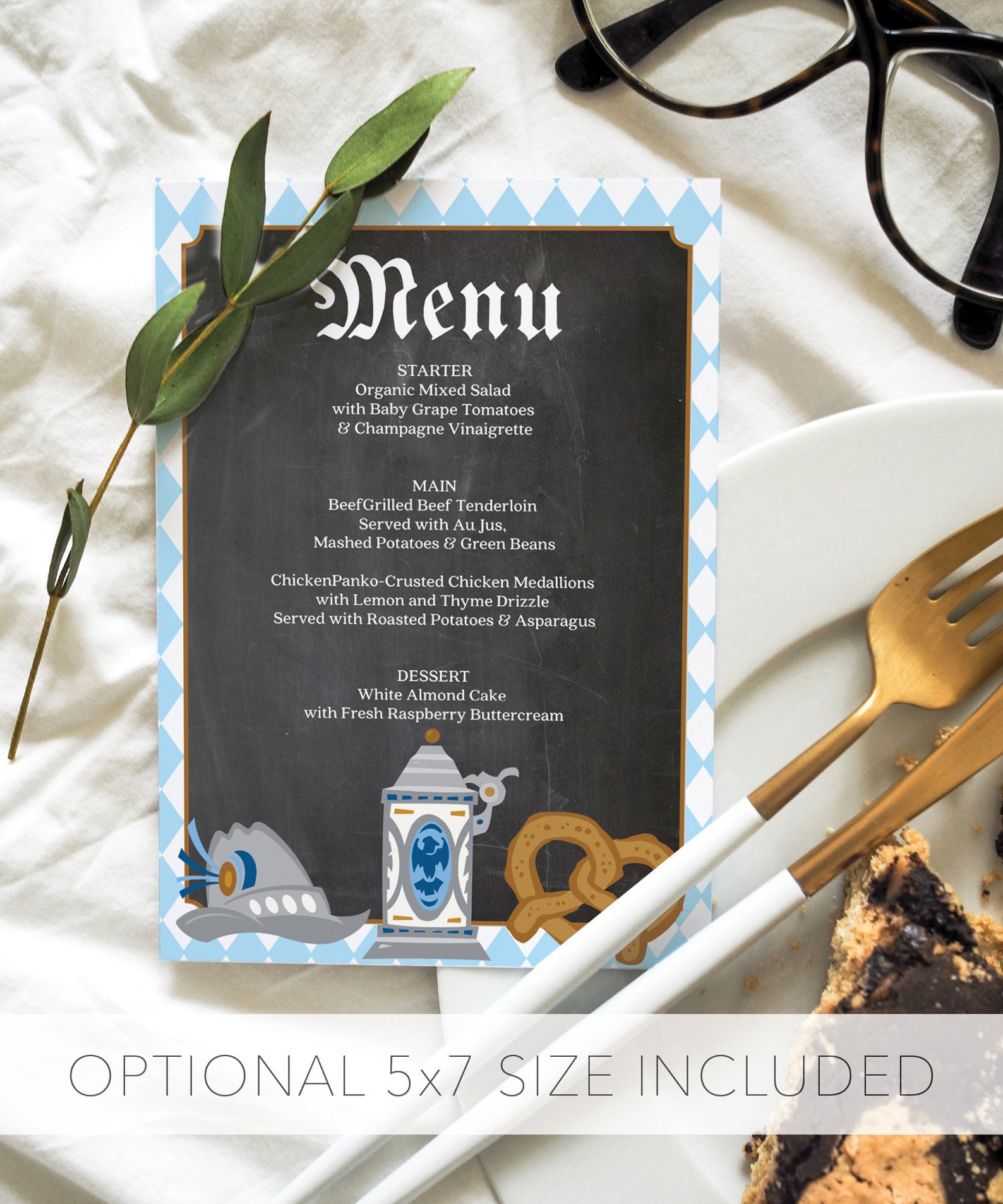 Oktoberfest Menu Template Printable Menu Editable Menu Oktoberfest Party Menu 4x9 Menu Birthday German Prost Beer Party German Food