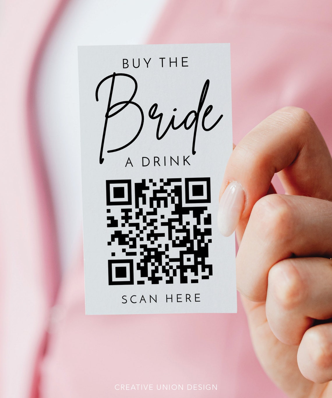 Buy the Bride A Drink Template Bachelorette Party Venmo QR - Etsy