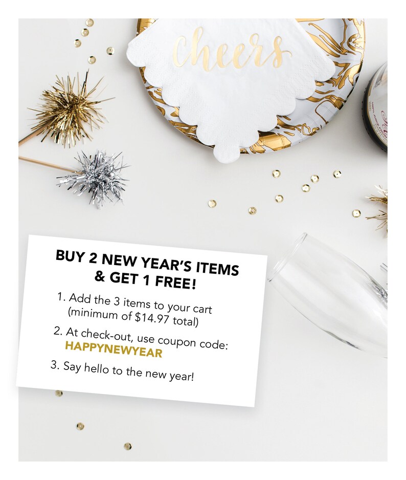 New Years Eve Champagne Tags Printable New Years Eve Tags | Etsy