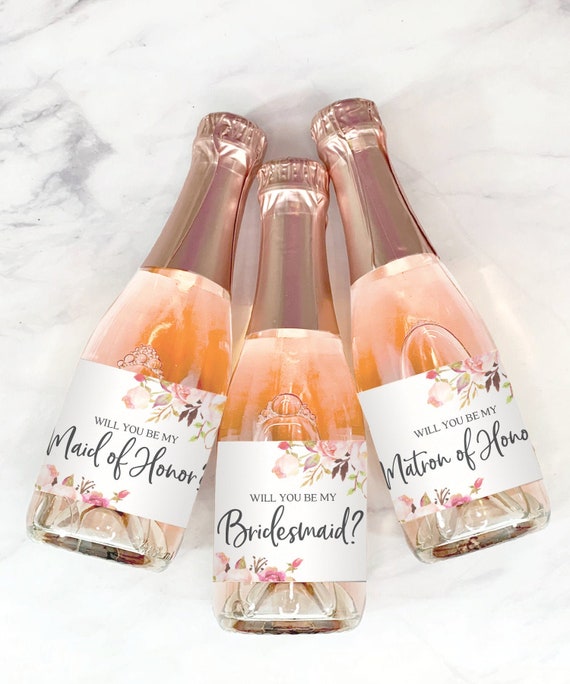 Labels for Mini Champagne Bottles