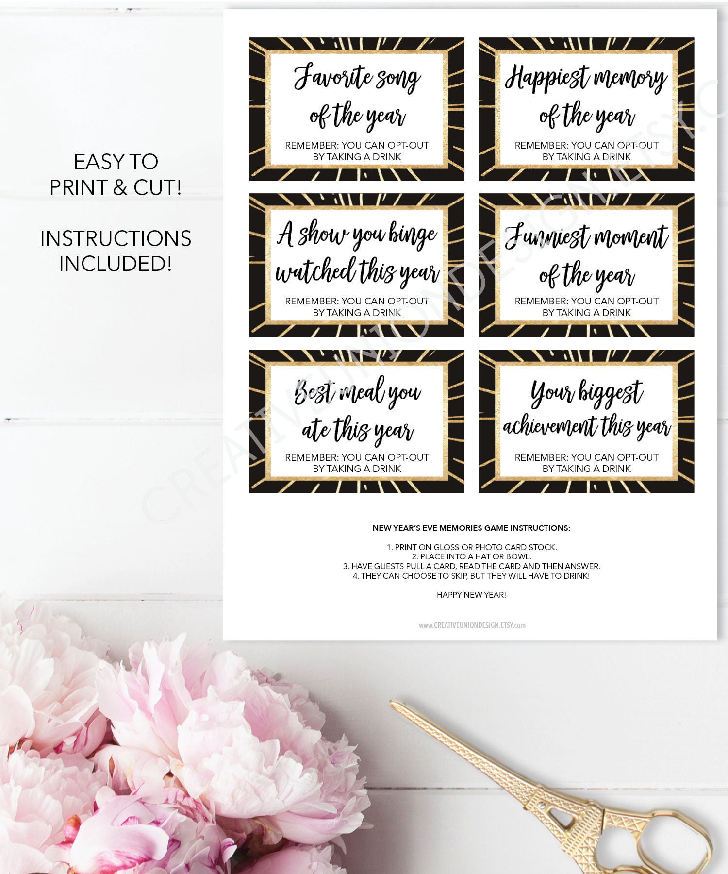 New Years Eve Party Games Best Memories of 2021 Printable | Etsy