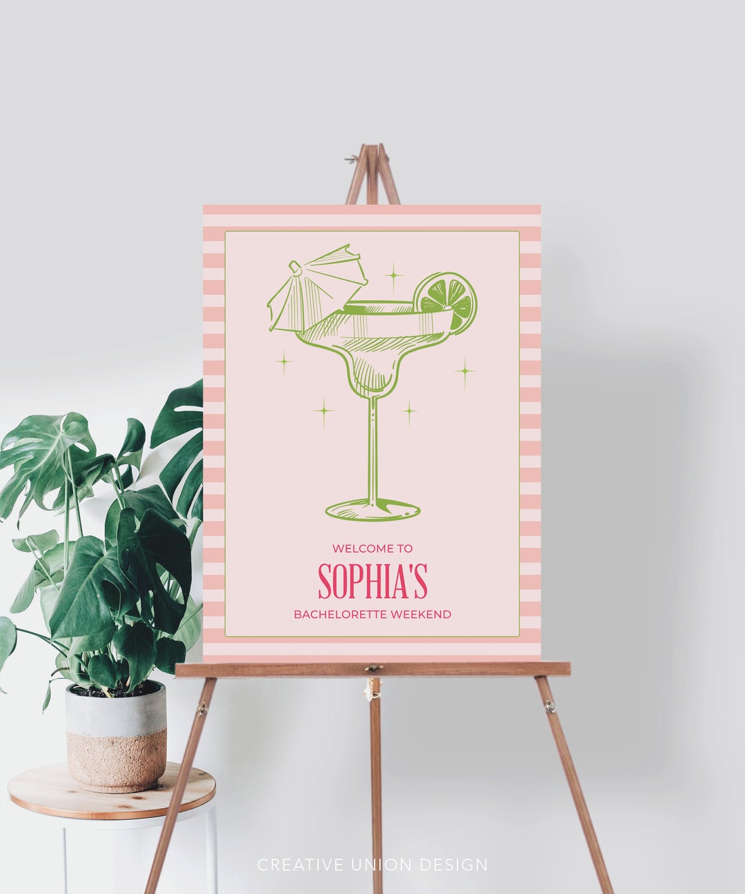 Editable Margarita Bachelorette Party Welcome Sign Template ...