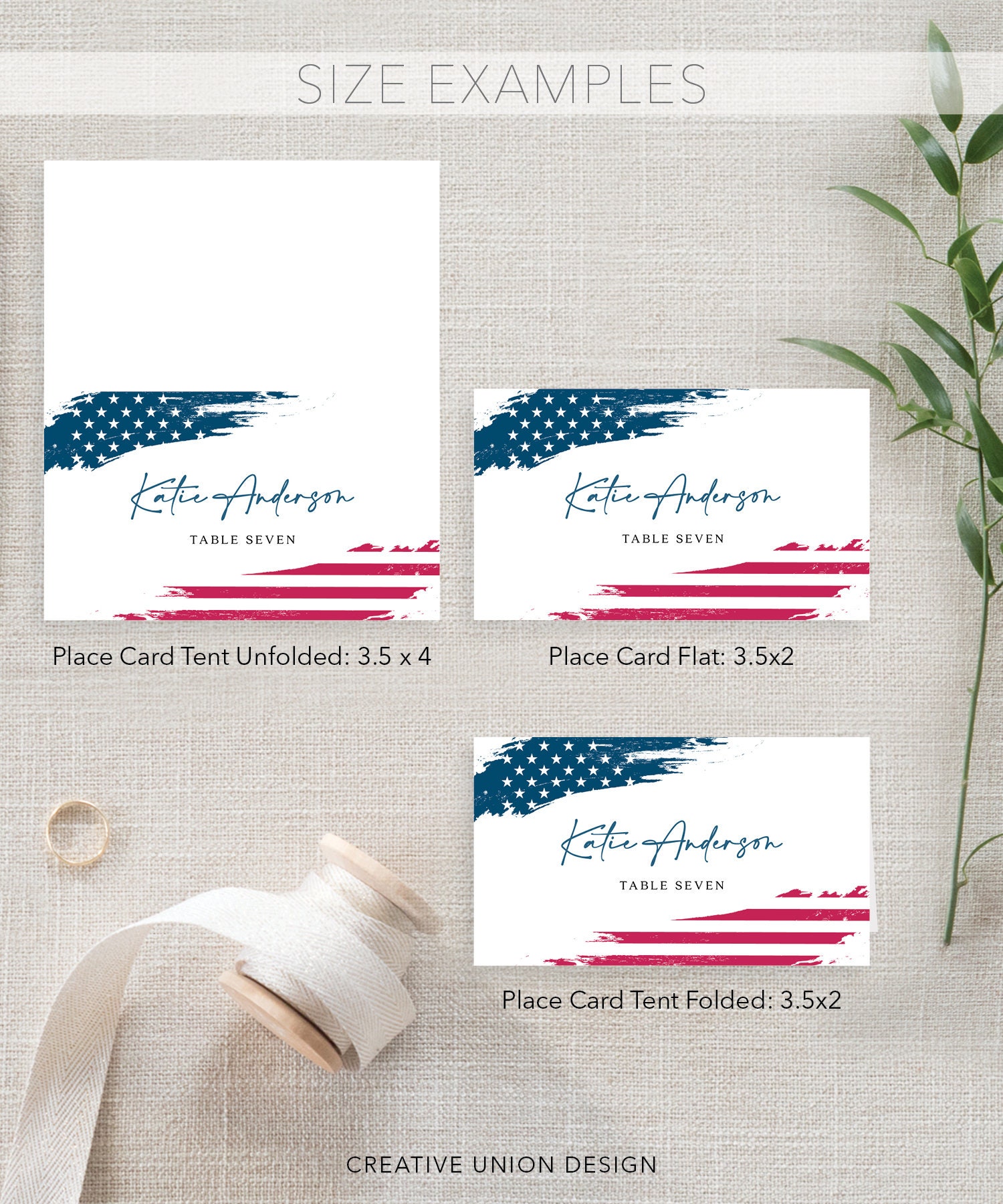 Illinois Flag Place Card Illinois Flag Place Card