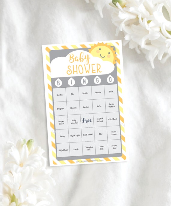 sunshine-baby-shower-bingo-50-unique-game-sheets-baby-shower-games