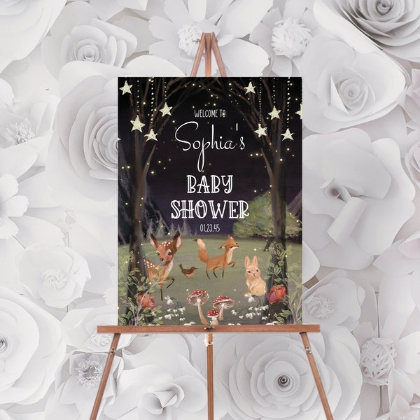 Enchanted Forest Baby Shower Welcome Signs - Etsy