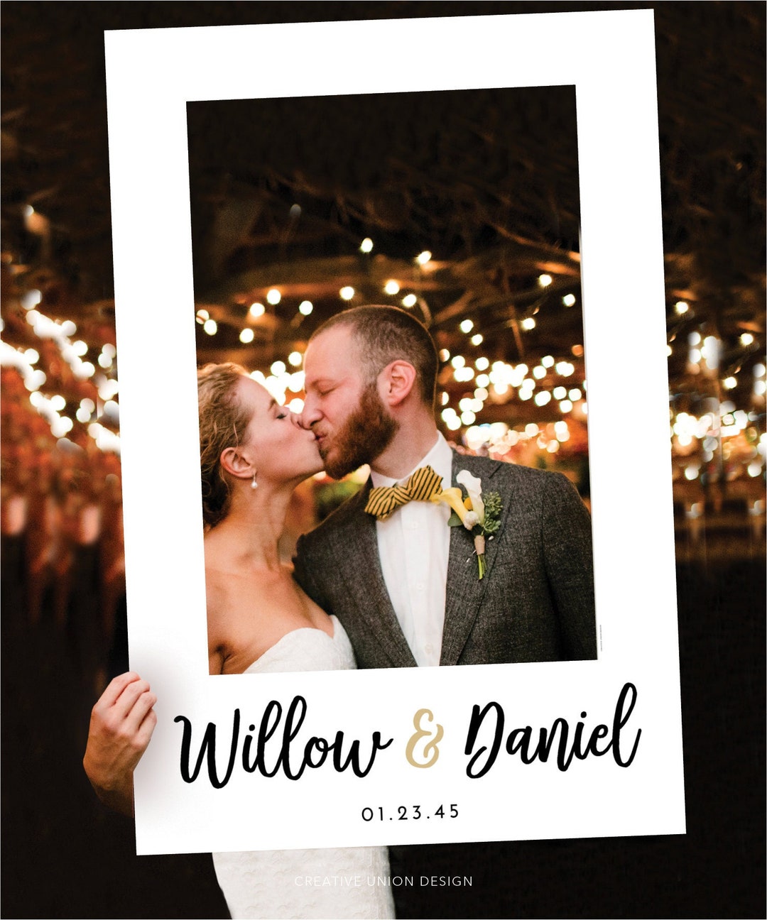 Elegant Wedding Photo Prop Frame Template, Wedding Decorations, Wedding