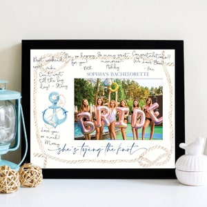 Bachelorette Photo Mat Template, Bachelorette Party Keepsake 8x10, Print and Frame, Party Bachelorette 4x6 DIY Photo Keepsake, Download