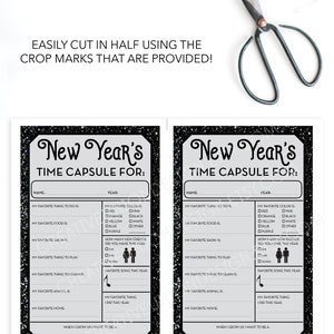 New Years Eve Time Capsule for Kids Family New Years Eve Game Silver ...