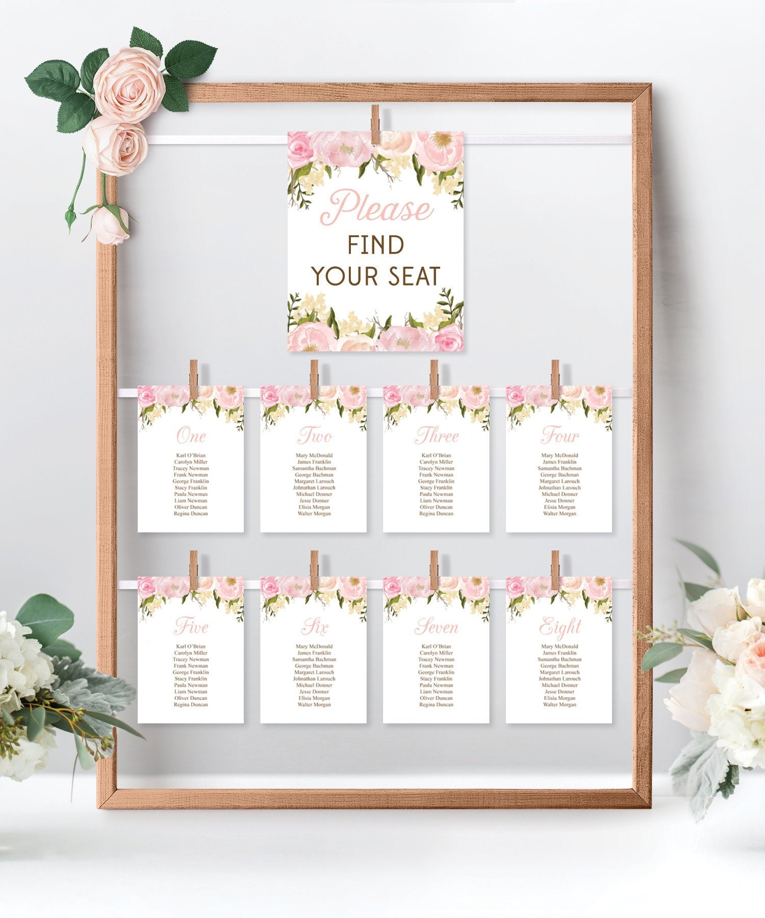 Wedding Seating Chart Template Diy Printable Wedding Table | Etsy
