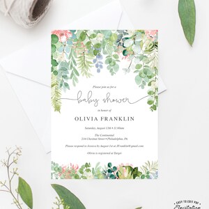 Printable Baby Shower Invitation Baby Shower Invite Editable Baby ...