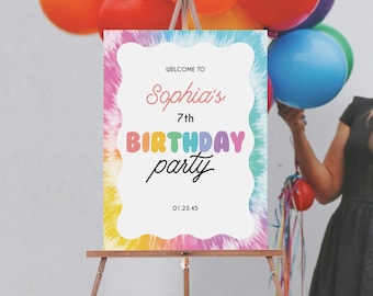 Swirl Tie Dye Party Napkins - Stesha Party - birthday girl, girl