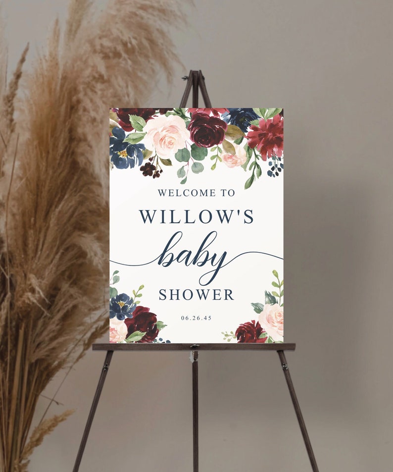 Editable Baby Shower Sign Template Baby Etsy