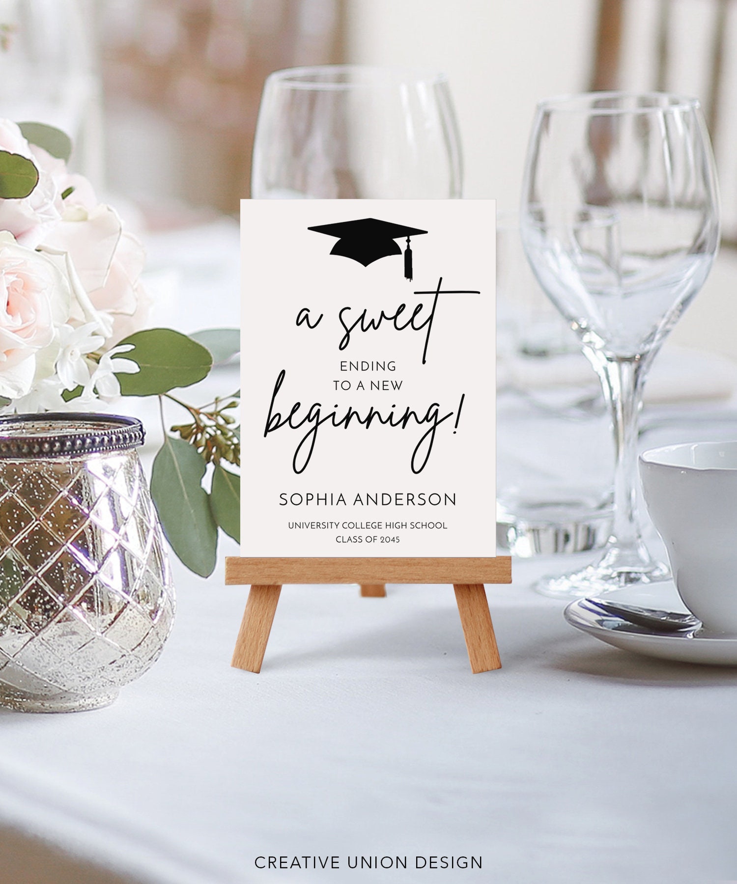 Graduation Table Sign Template Printable Graduation Party Sign Dessert ...