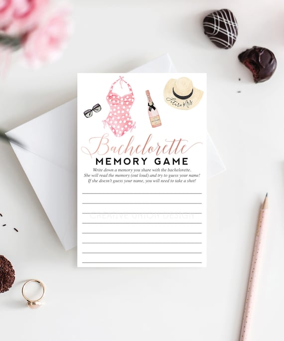bachelorette party share a memory game bachelorette party games favorite memory printable drinking game hen rose gold by creative union design catch my party