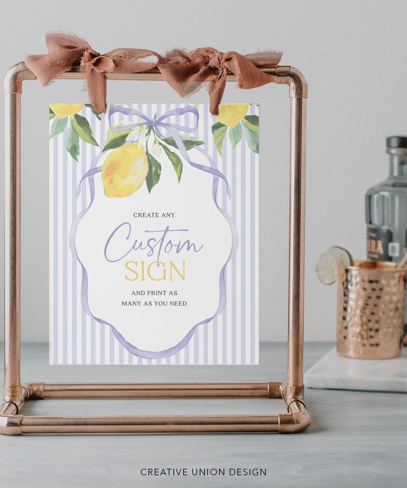 Editable Custom Sign Template Custom Baby Shower Sign Favors Printable ...