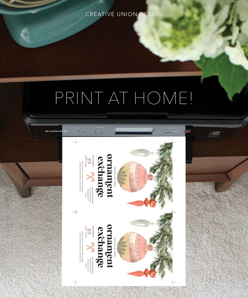 Ornament Exchange Invitation Template Christmas Party - Etsy
