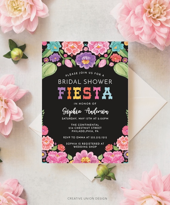 Fiesta Bridal Shower Invitation Template, Let'S Fiesta Shower.