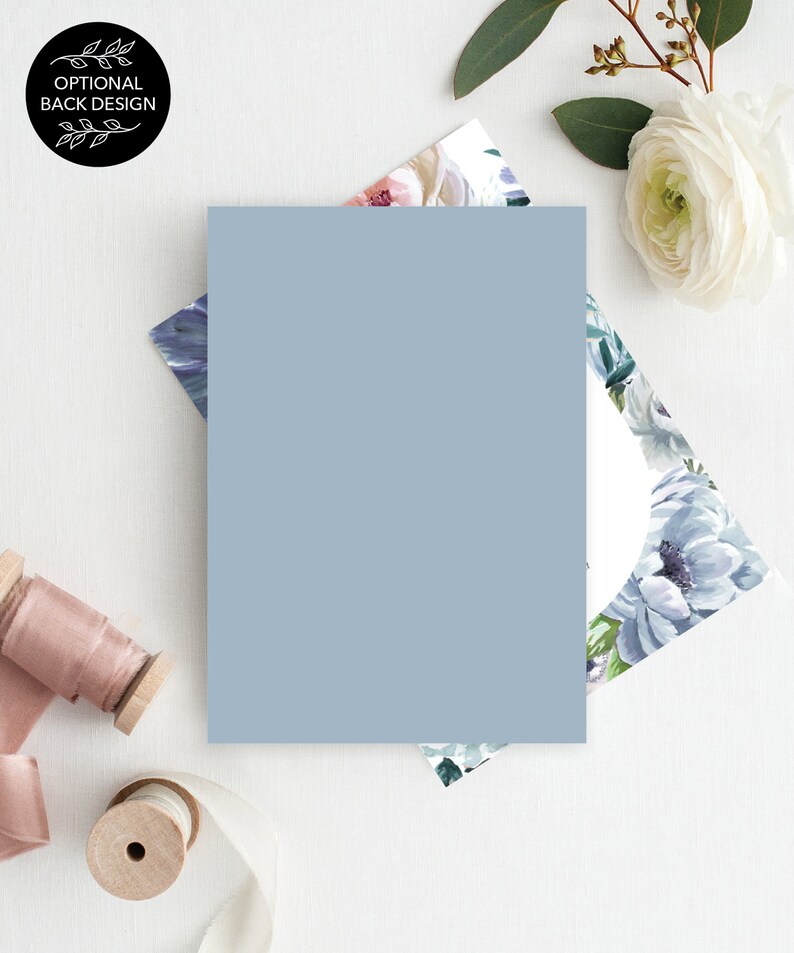 Dusty Blue Bridal Shower Invitation Template Printable - Etsy