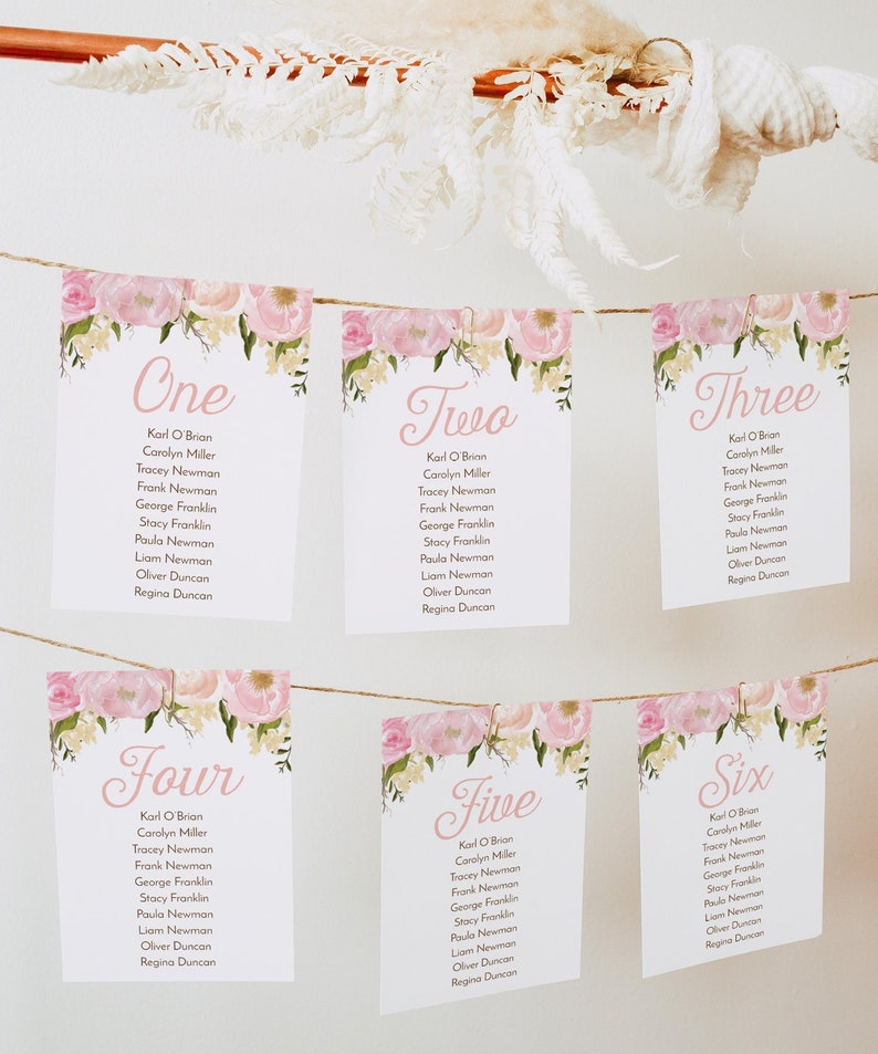 Wedding Seating Chart Template DIY Printable Wedding Table - Etsy