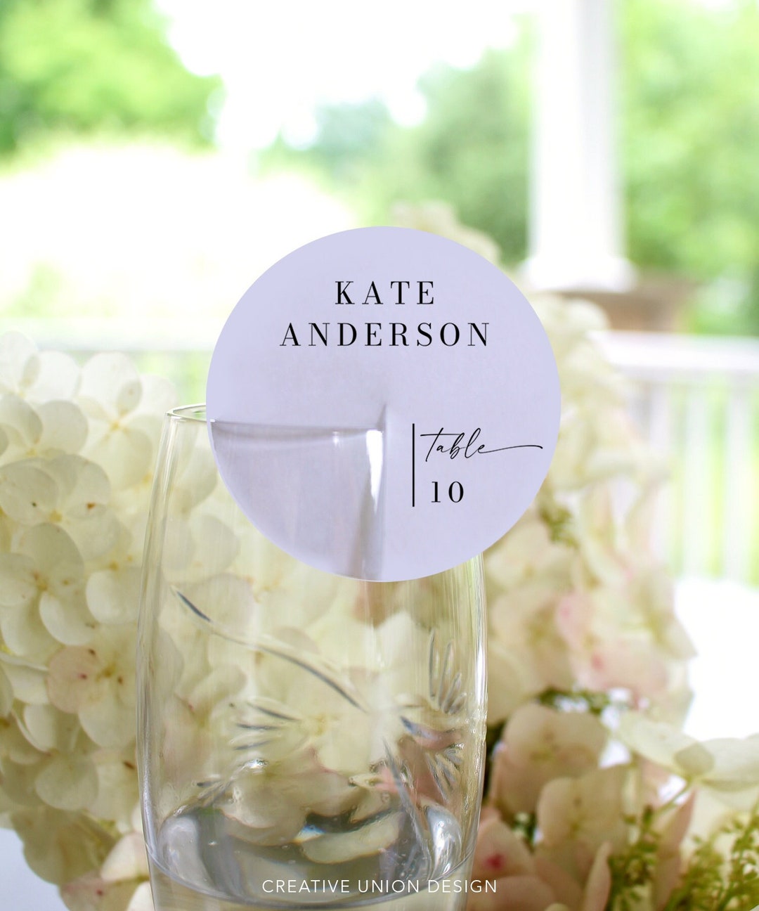 Champagne Glass Place Card Template, Place Cards on Champagne, Wedding