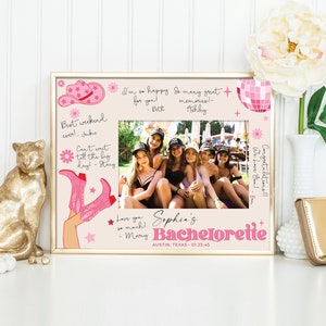 Bachelorette Photo Mat Template, Bachelorette Party Keepsake 8x10, Print and Frame, Party Bachelorette 4x6 DIY Photo Keepsake, Download