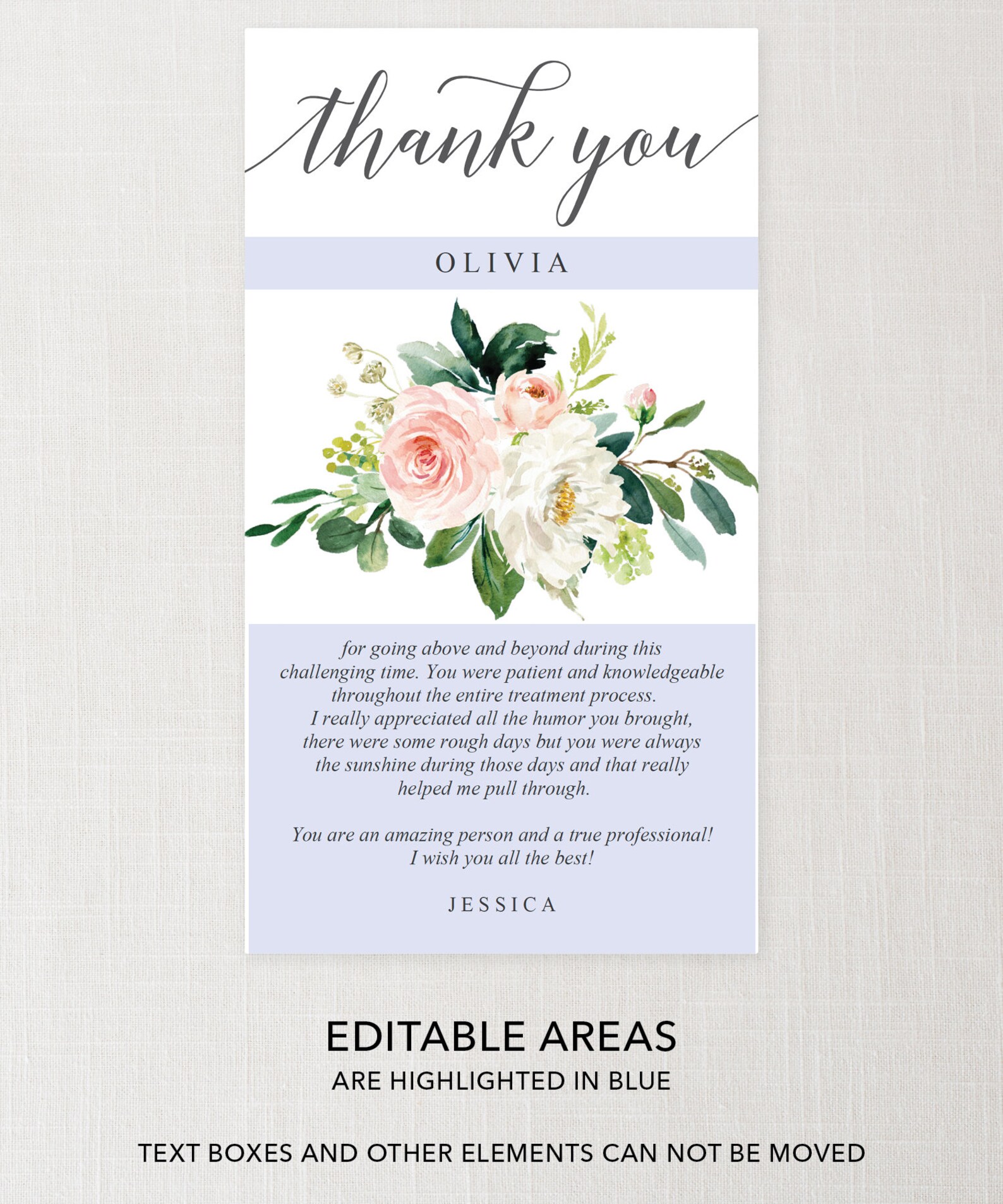 Virtual Thank You Card Digital Thank You Cards Last Minute Etsy