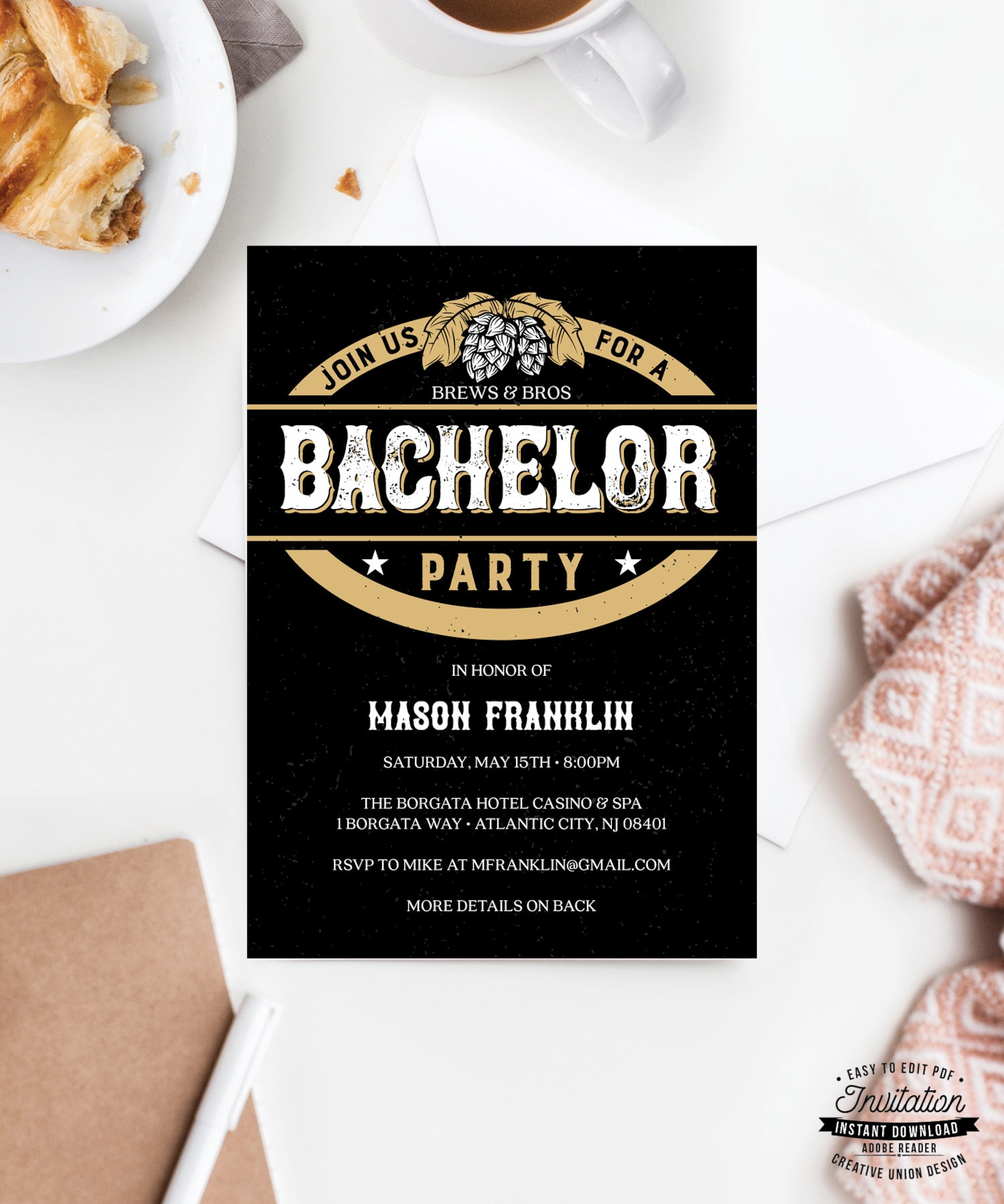 Bachelor Party Invitation Bachelor Weekend Invitation Etsy