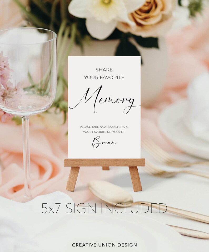 Share a Memory Card Template Personalized Favorite Memory Card Keepsake ...