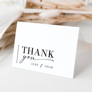 Dankeskarte, Brautdusche Dankeskarte, druckbares Dankeschön, Dankeskartenvorlage, minimalistische Hochzeit Danke, minimale Ästhetik