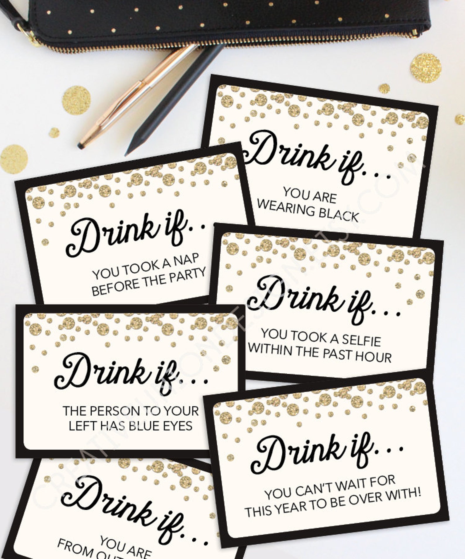 New Years Eve Game Drink If Game Printable New Year's - Etsy Canada