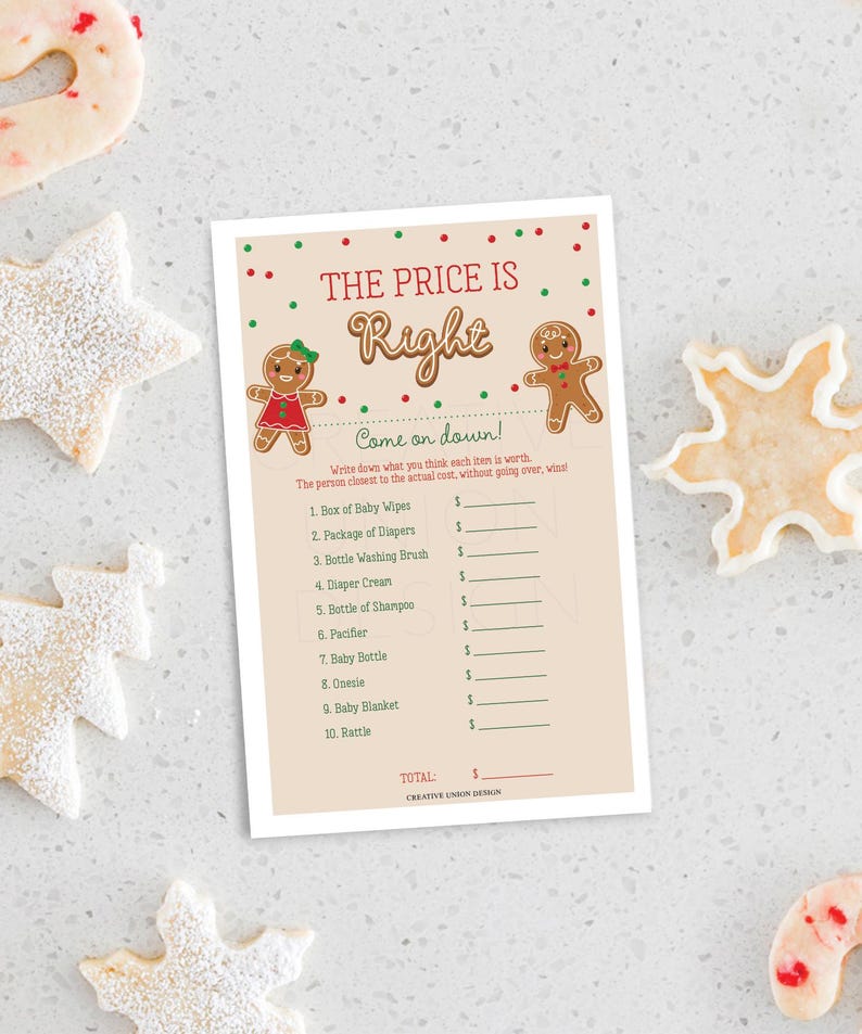 What's Baking Baby Shower Games Bundle, Gingerbread Baby Shower Games