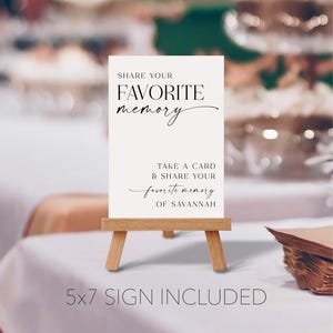 Share a Memory Card Template, Personalized Favorite Memory, Memorial ...