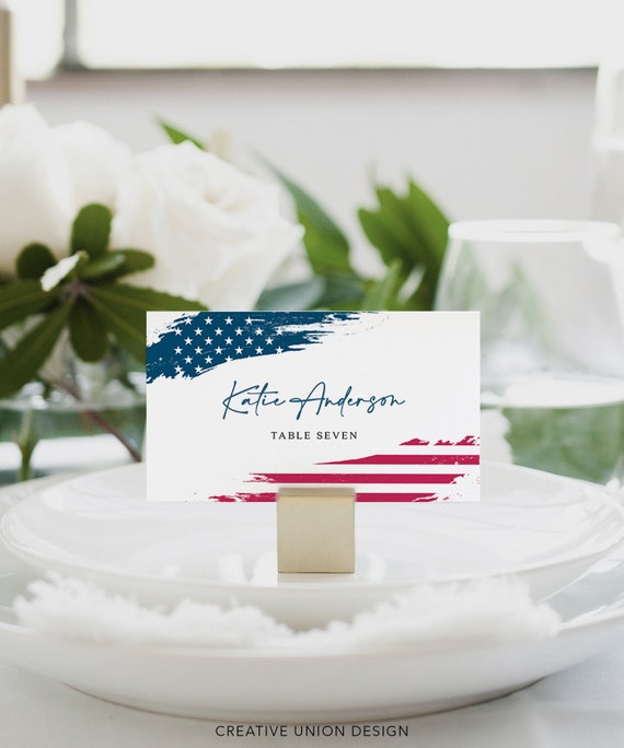 Illinois Flag Place Card Illinois Flag Place Card