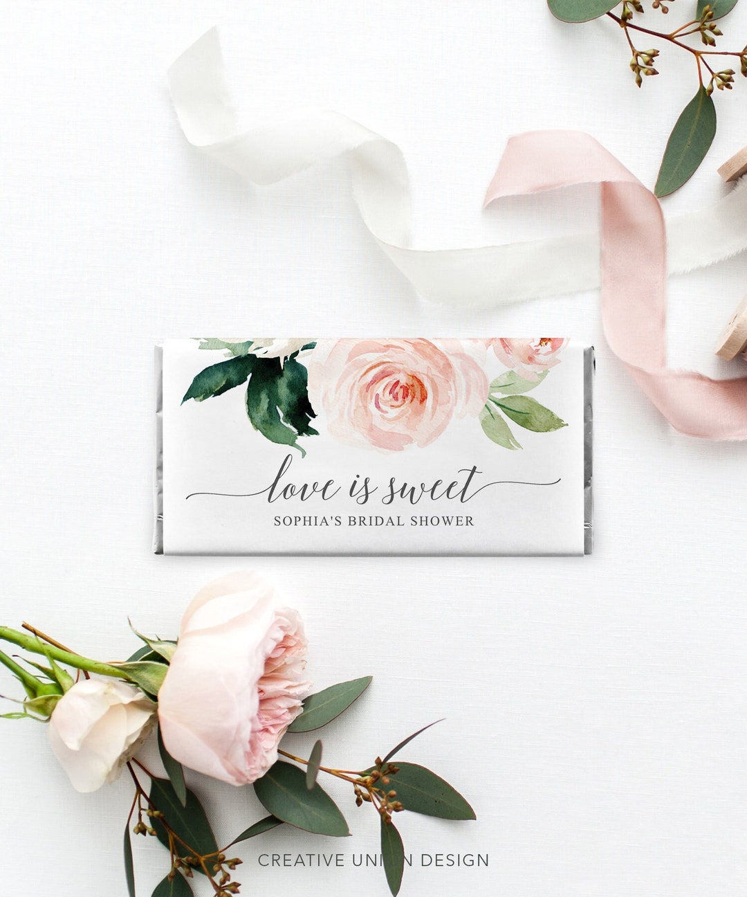 Printable Chocolate Bar Wrapper , Bridal Shower Favors, Candy Bar ...