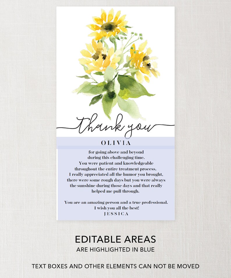 Virtual Thank You Card Digital Thank You Cards Last Minute Etsy