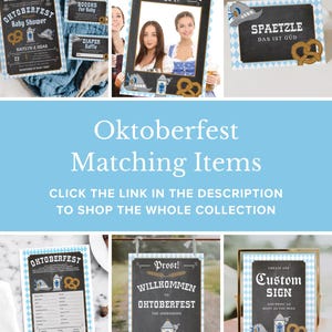 Inbjudan till Oktoberfest Prost! Ölfestinbjudan Redigerbar födelsedagsfestinbjudan till Oktoberfest Utskrivbar födelsedagsfest med öl bild 2