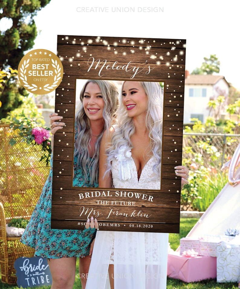 Rustic Wood Photo Booth Prop Bridal Shower Photo Prop Frame 24x36 Bridal Shower Decor Printable Editable Photo Booth Frame Paper Party Supplies Party Decor Vadel Com
