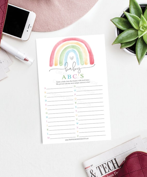 ABC s Baby Shower Game Baby Shower Game Baby ABCs Printable Instant abc-s-baby-shower-game-baby-shower-game-baby-abcs-printable-instant